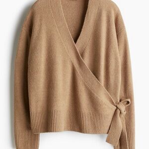 H&M Women's Camel Wrap Cardigan